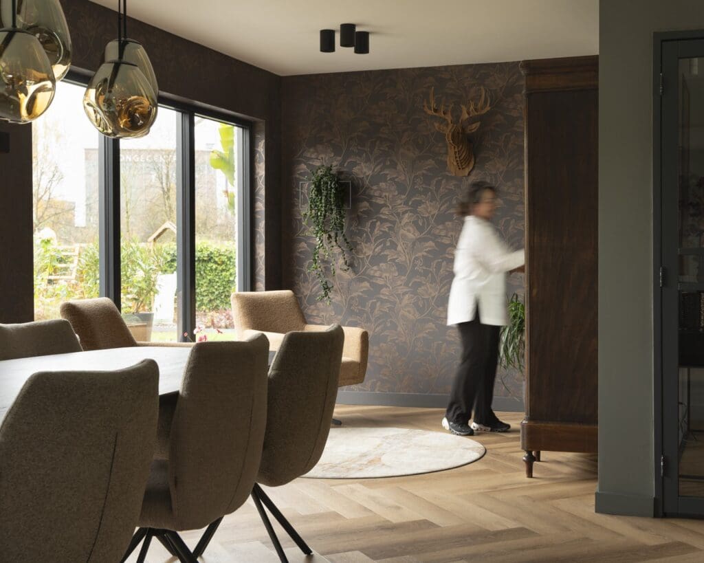 Eettafel doorkijkje - Interieurontwerp Buitenvest door Milia Interieurdesign