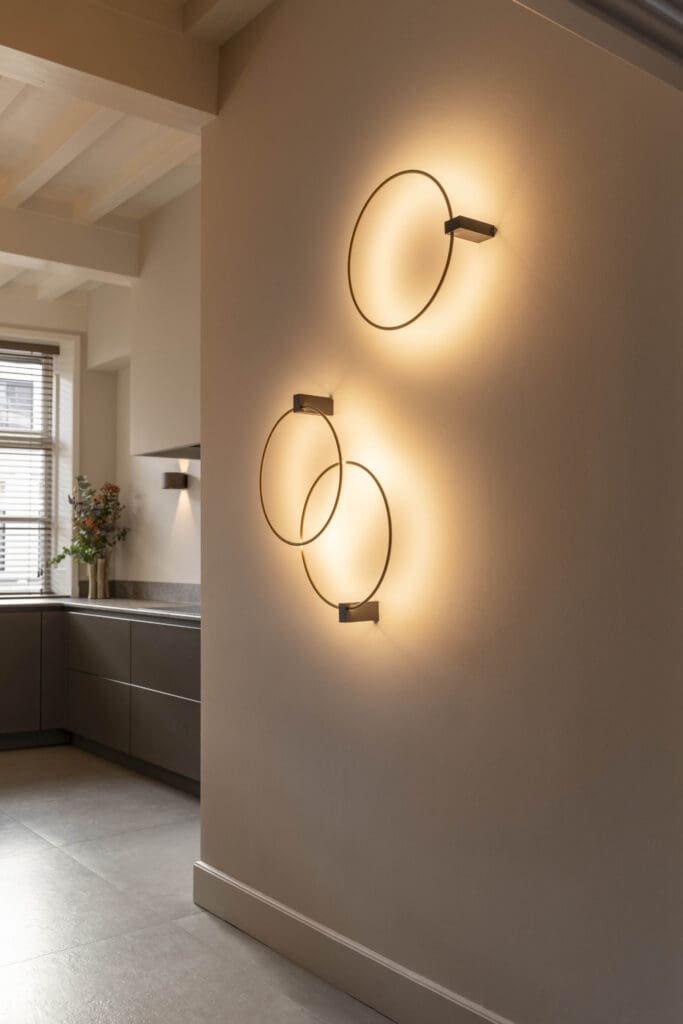 Lichtplan op muur - Interieurontwerp Koestraat door Milia Interieurdesign